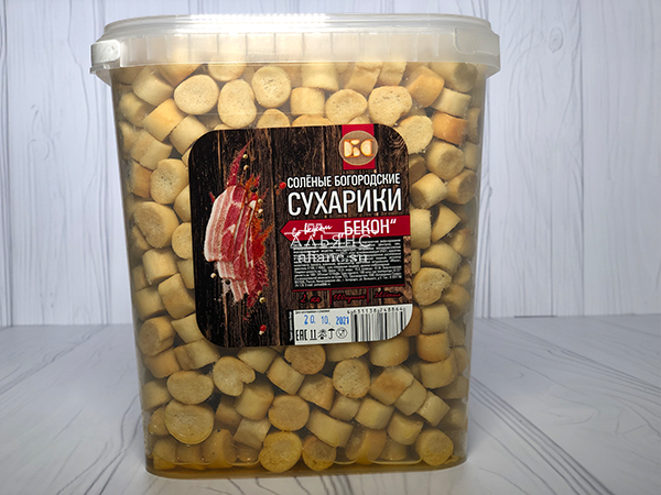 Сухарики с беконом в Ельце