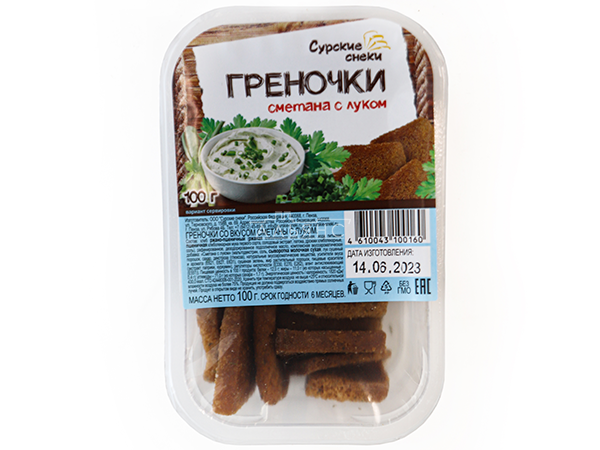 Сурские гренки Сметана с луком (100 гр) в Ельце