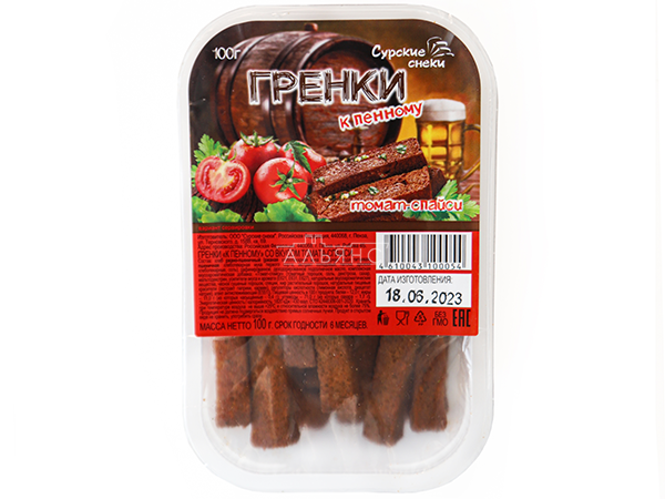 Сурские гренки Томат спайси (100 гр) в Ельце