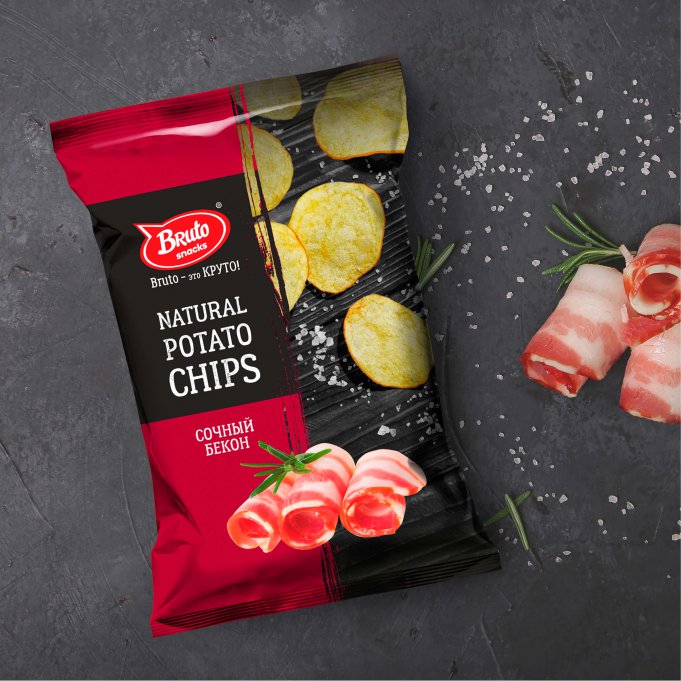 Картофель «Бруто» со вкусом бекона 130 гр. в Ельце