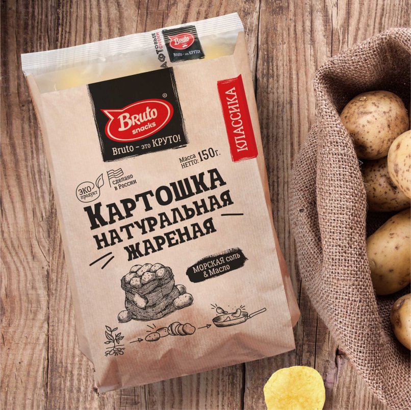 Картофель «Бруто» с солью 130 гр. в Ельце